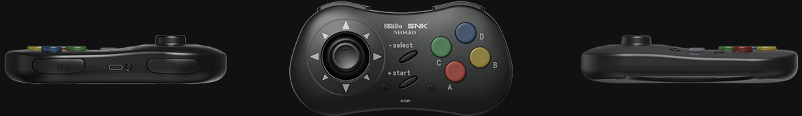 8Bitdo NEOGEO Wireless Controller for Windows, Android, and NEOGEO mini with Classic Click-Style Joystick - Officially L