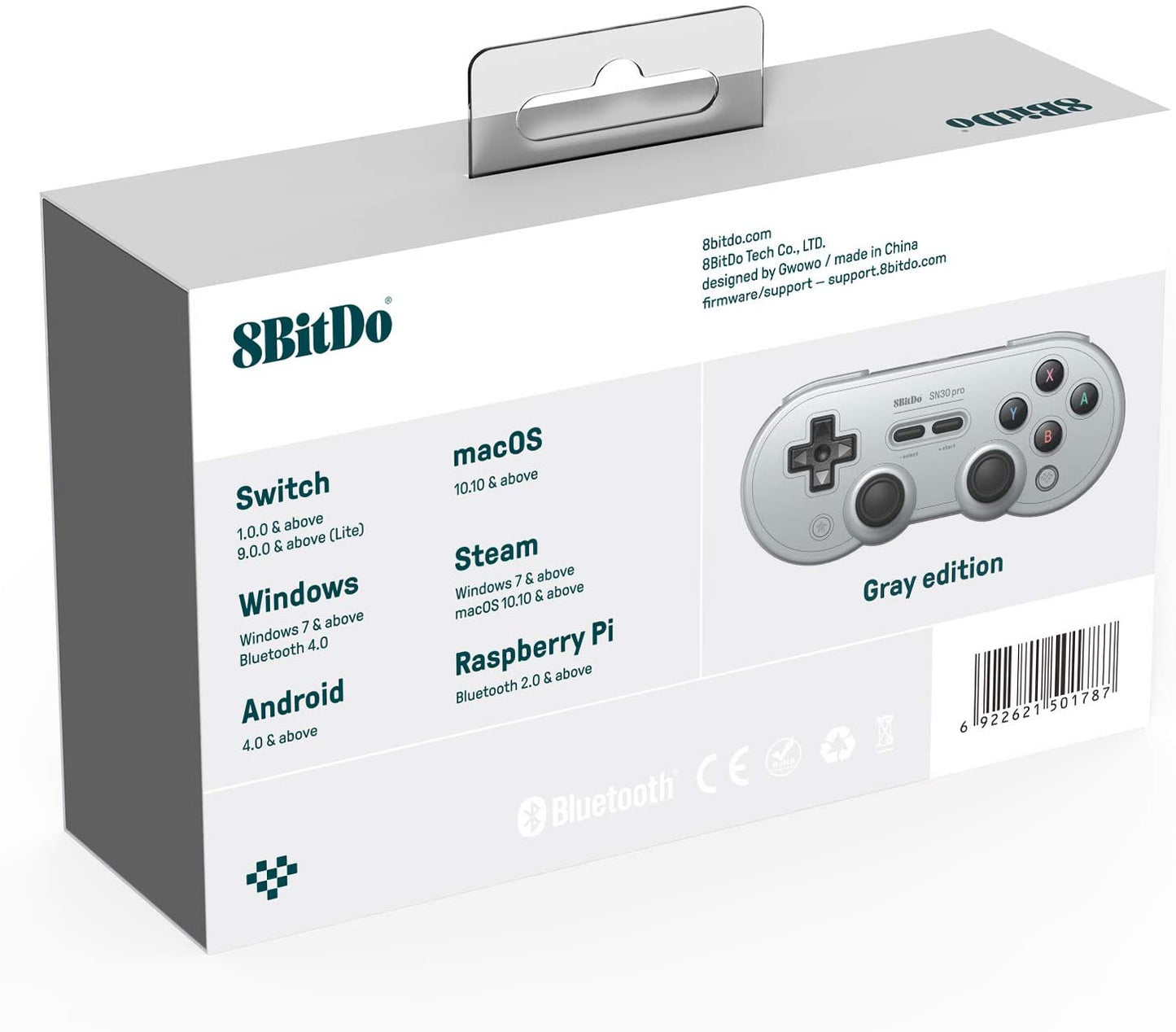 8Bitdo SN30 Pro Controller for Windows,Nintendo Switch,macOS, & Android