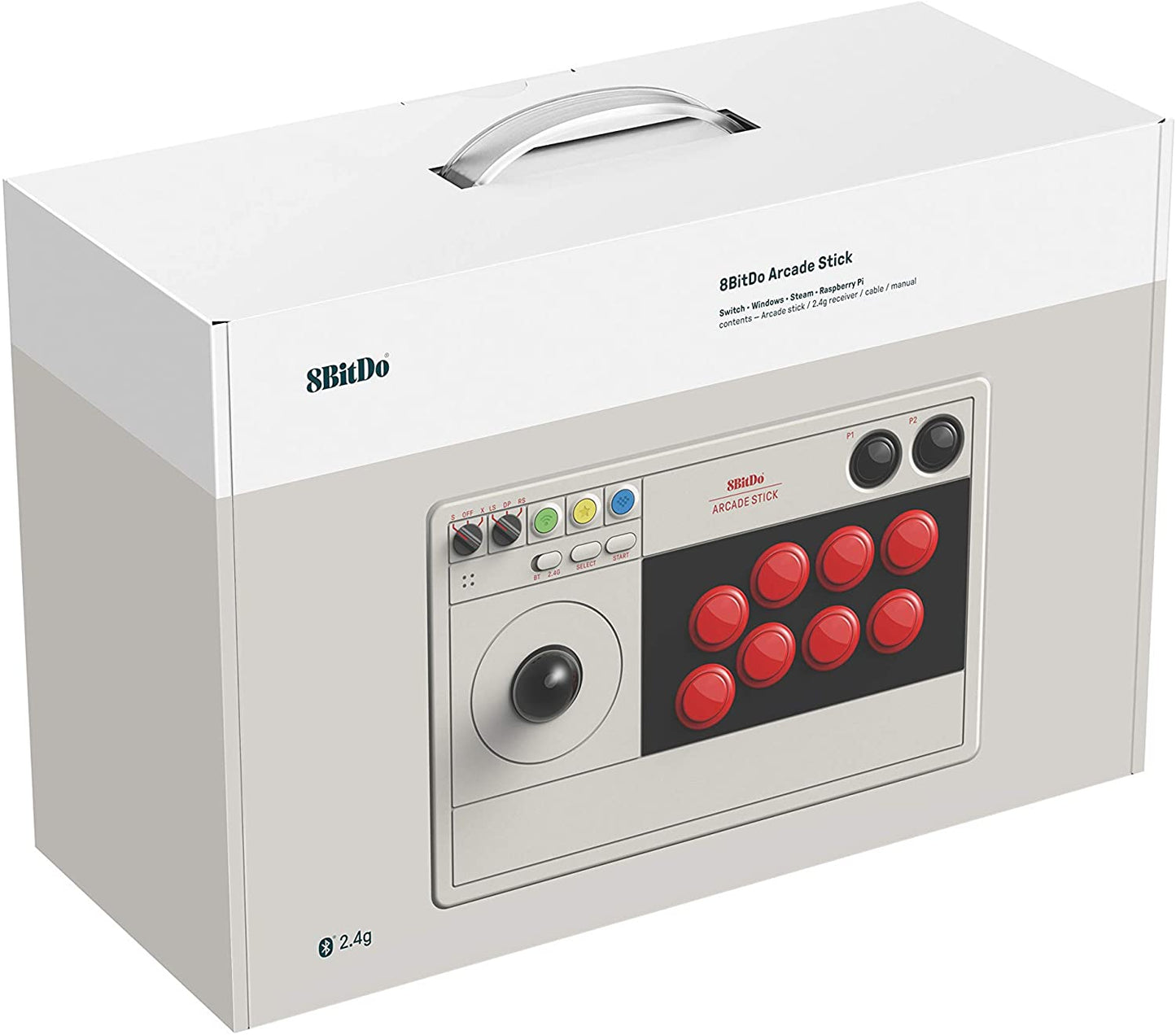 8Bitdo Arcade Stick for Switch & Windows, Wireless Bluetooth 2.4G Wired support Joystick