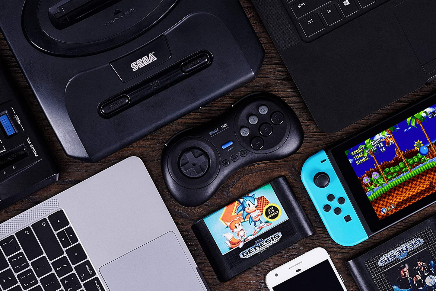 8Bitdo M30 Bluetooth Gamepad for Nintendo Switch, PC and Android with Sega Genesis & Mega Drive Style
