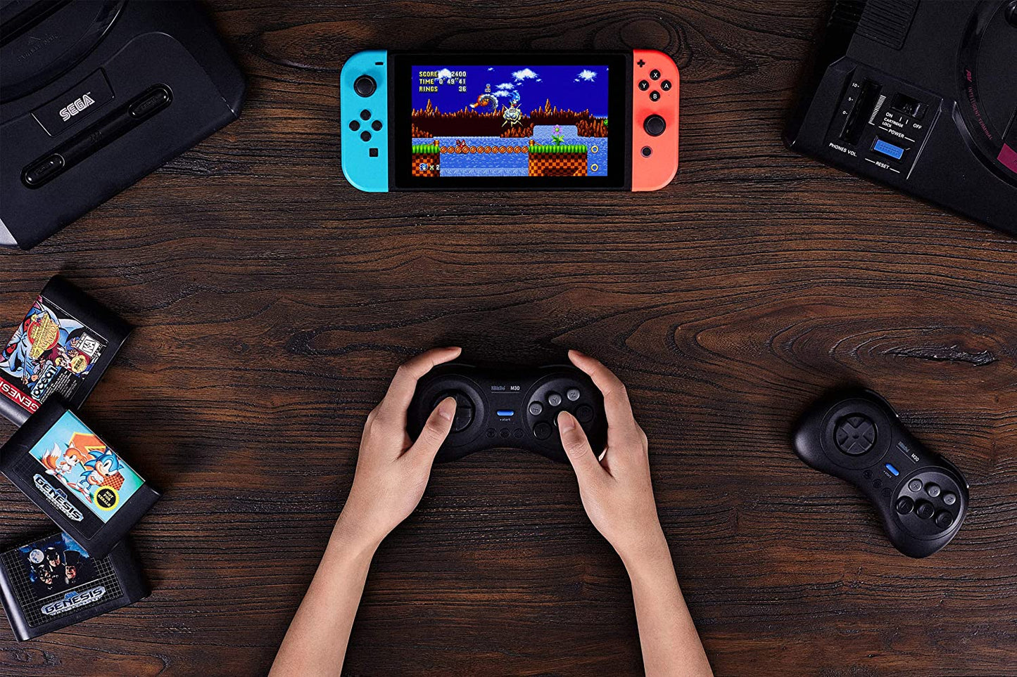 8Bitdo M30 Bluetooth Gamepad for Nintendo Switch, PC and Android with Sega Genesis & Mega Drive Style