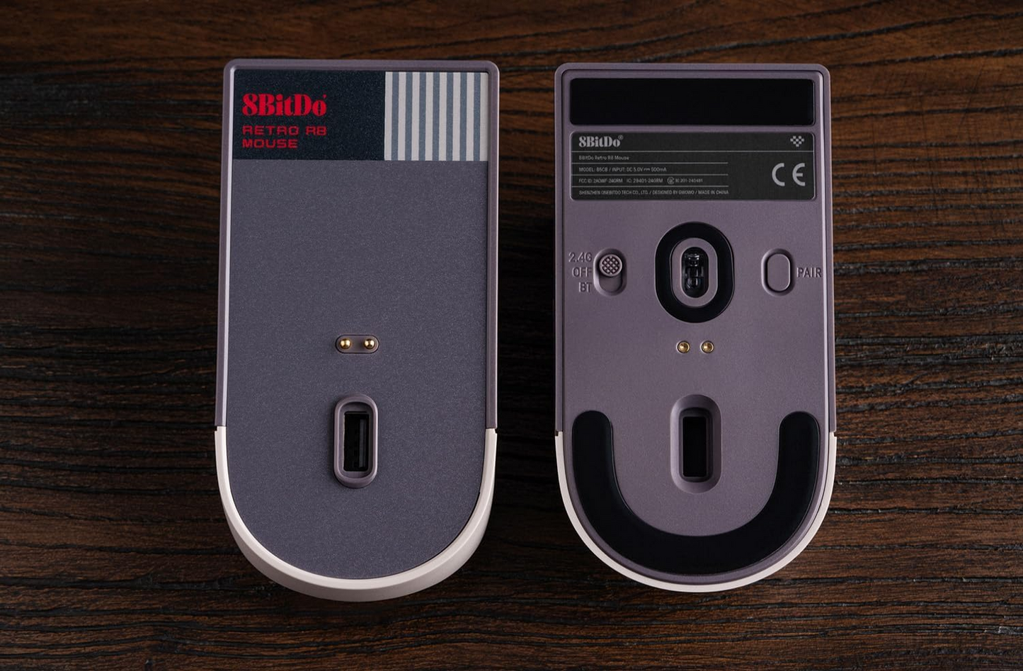 8BitDo Retro R8 Mouse with  DPI 26K, Wireless 4K Polling with Charging Dock