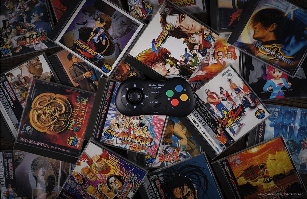 8Bitdo NEOGEO Wireless Controller for Windows, Android, and NEOGEO mini with Classic Click-Style Joystick - Officially L