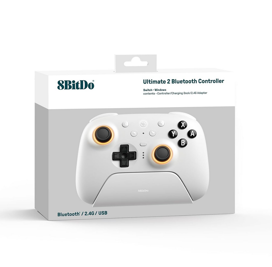8Bitdo Ultimate 2 Bluetooth Controller for Switch & PC, Switch.TMR Joysticks, Switchable Hall Effect