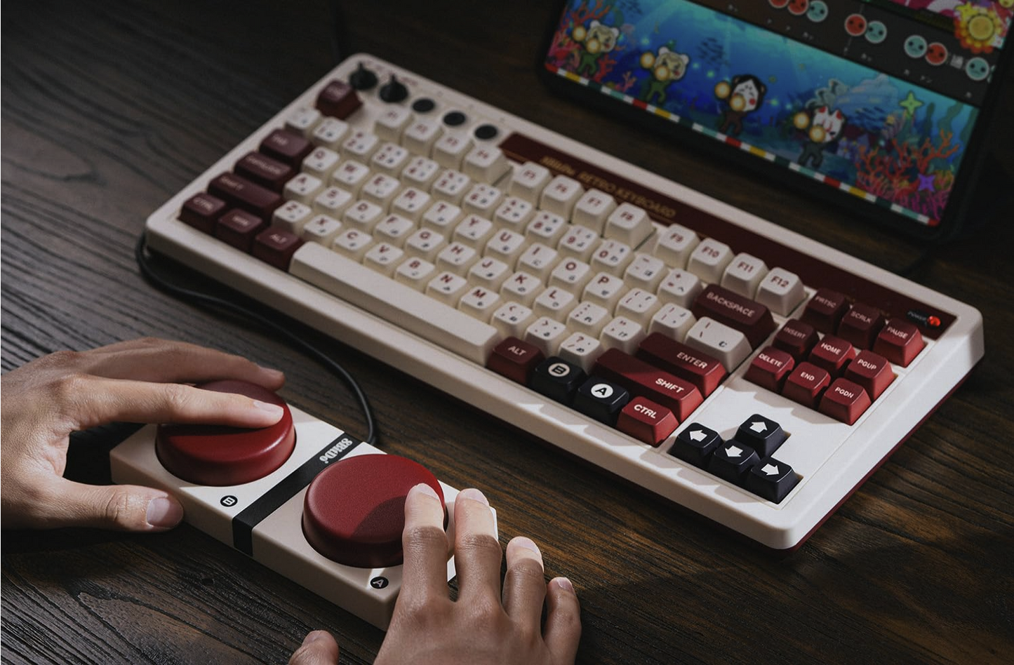 8BitDo Retro Mechanical Keyboard, Bluetooth/2.4G/USB-C Hot Swappable Gaming Keyboard 87 or 108 Keys