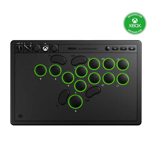 8BitDo All-Button Arcade Controller for Xbox Series X|S, Xbox One & PC, 2.4G Wireless, Low-profile Mechanical Switches