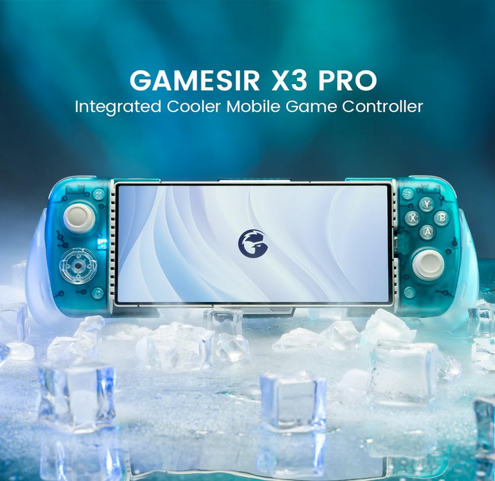 GameSir X3 Pro Stretchable Mobile Gamepad With Integrated Cooler for iPhone & Android