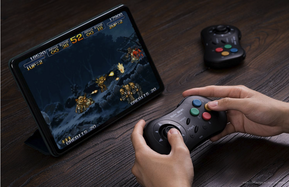 8Bitdo NEOGEO Wireless Controller for Windows, Android, and NEOGEO mini with Classic Click-Style Joystick - Officially L
