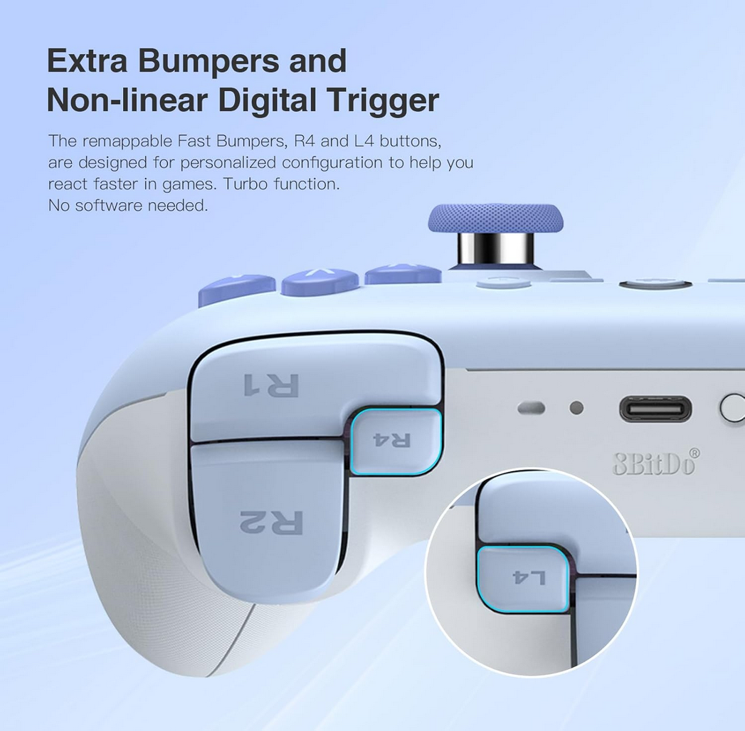 8Bitdo Ultimate 2C Bluetooth Controller (Hall Effect Joystick Update) - for Switch, with Remappable