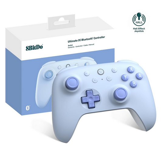 8Bitdo Ultimate 2C Bluetooth Controller (Hall Effect Joystick Update) - for Switch, with Remappable