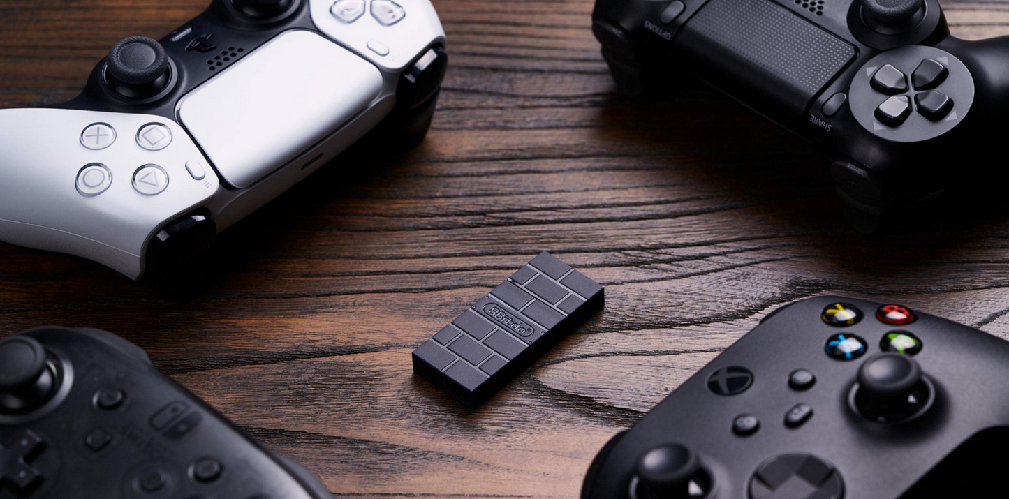 8Bitdo Adapter 2, Wireless Bluetooth USB  for Switch, Windows, macOS, Raspberry Pi, Android TV Box, Retrofreak