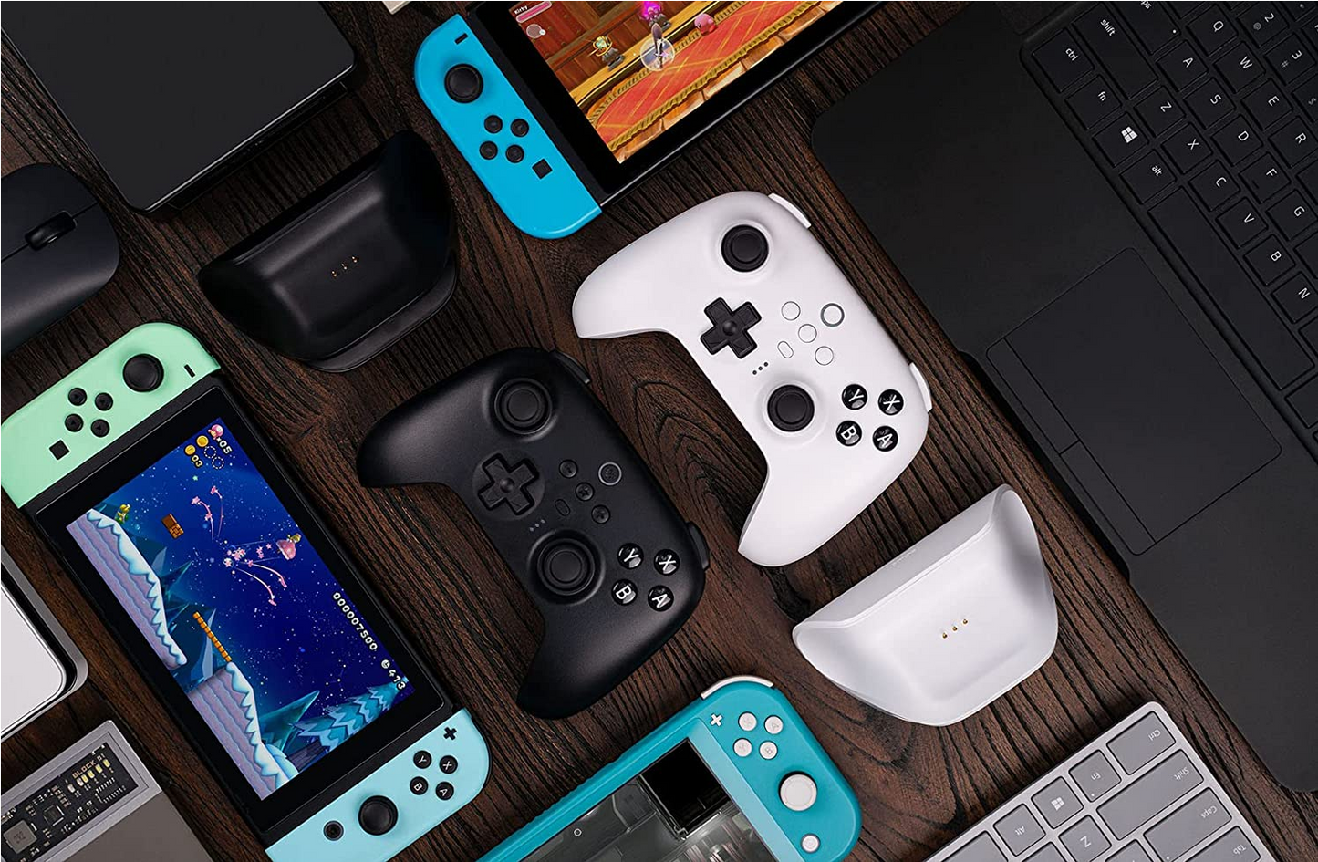 8Bitdo Ultimate Bluetooth Controller with Charging Dock.Switch, Steam Deck,Windows.2.4G. Hall Effect