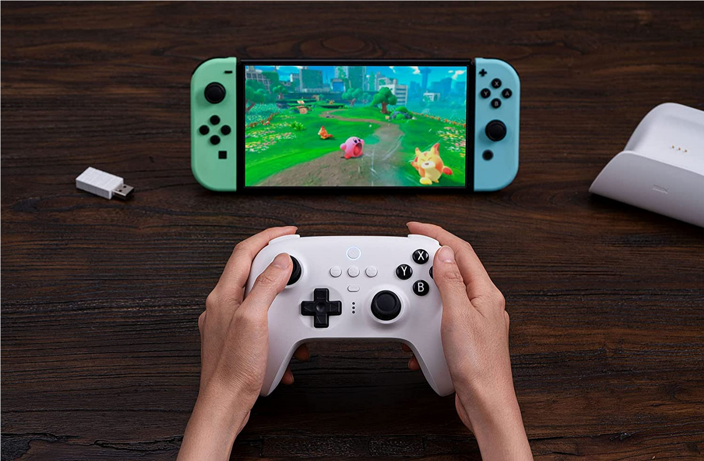 8Bitdo Ultimate Bluetooth Controller with Charging Dock.Switch, Steam Deck,Windows.2.4G. Hall Effect