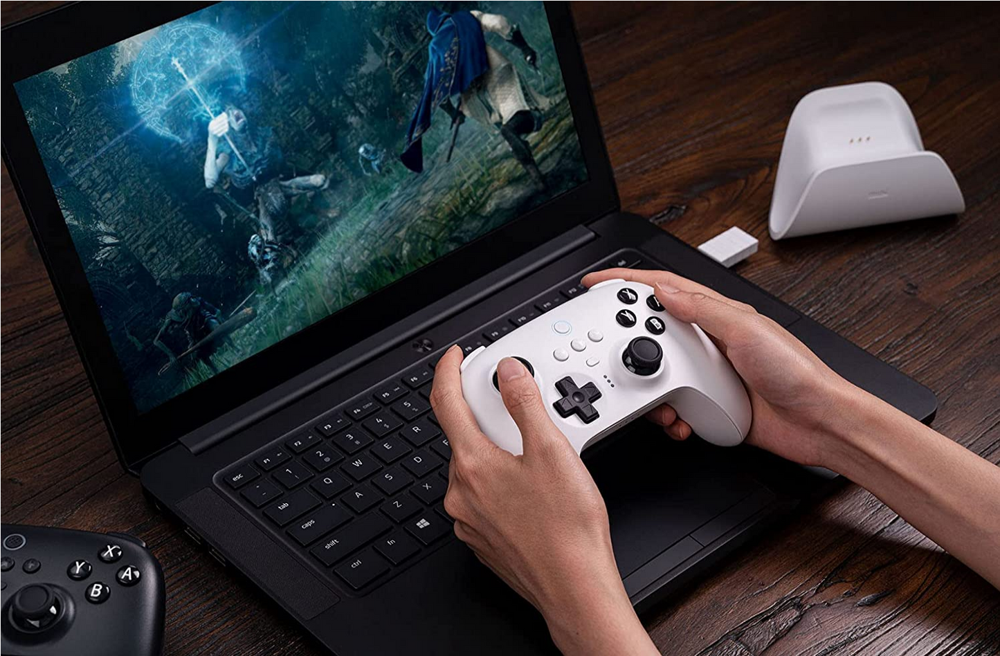 8Bitdo Ultimate Bluetooth Controller with Charging Dock.Switch, Steam Deck,Windows.2.4G. Hall Effect