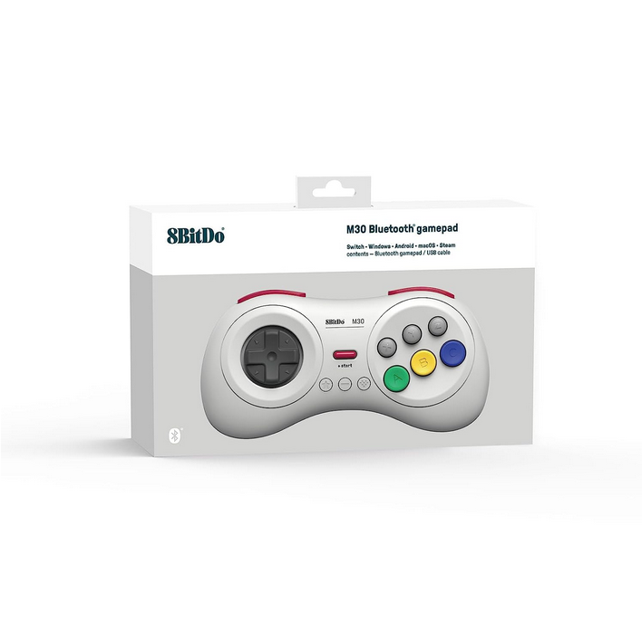 8Bitdo M30 Bluetooth Gamepad for Nintendo Switch, PC and Android with Sega Genesis & Mega Drive Style