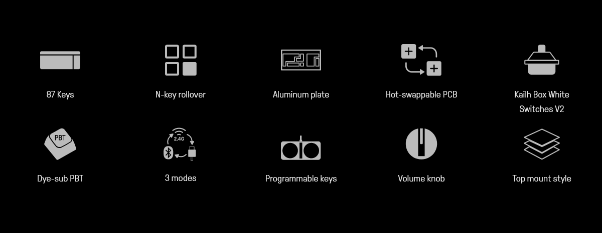 8BitDo Retro Mechanical Keyboard, Bluetooth/2.4G/USB-C Hot Swappable Gaming Keyboard 87 or 108 Keys