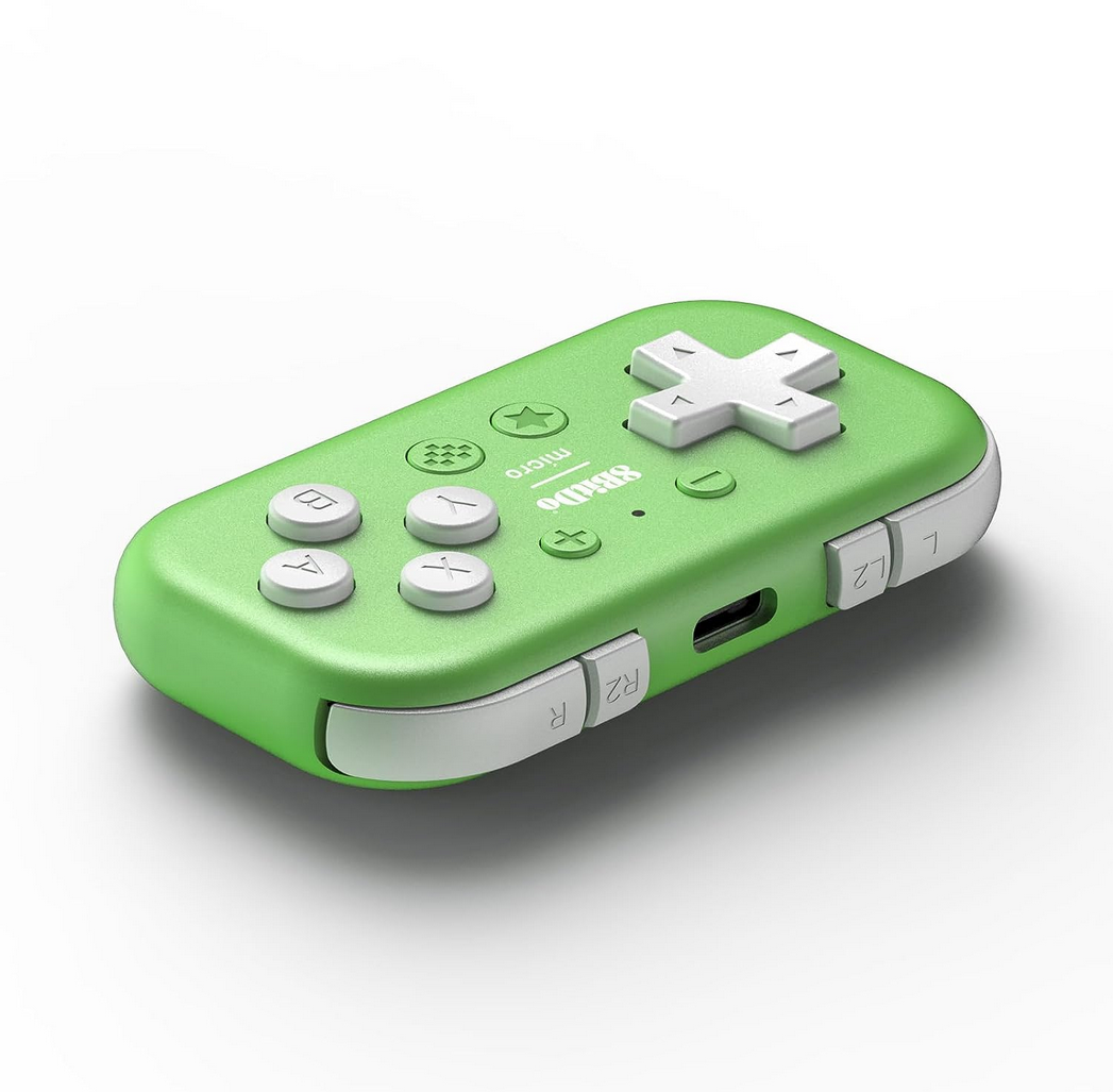 8Bitdo Micro Bluetooth Gamepad Pocket-sized for Switch, Android, and Raspberry Pi, Supports KeyboardMode