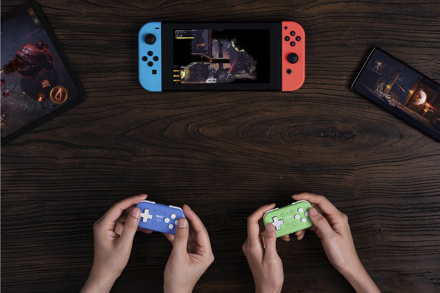 8Bitdo Micro Bluetooth Gamepad Pocket-sized for Switch, Android, and Raspberry Pi, Supports KeyboardMode