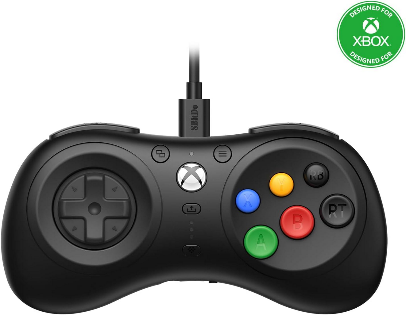 8Bitdo M30 Wired Controller for Xbox Series X|S, Xbox One, and Windows with 6-Button Layout - Officially Licensed