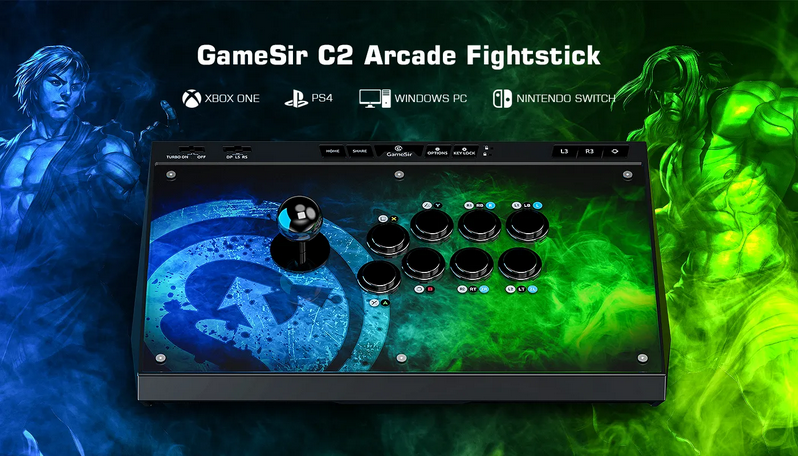 GameSir C2 Arcade Fightstick Fight Stick Joystick for Xbox One, PlayStation 4, Windows PC & Android