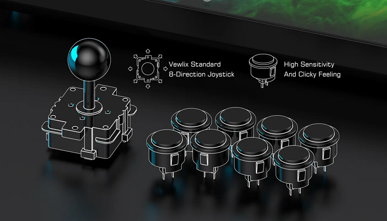 GameSir C2 Arcade Fightstick Fight Stick Joystick for Xbox One, PlayStation 4, Windows PC & Android