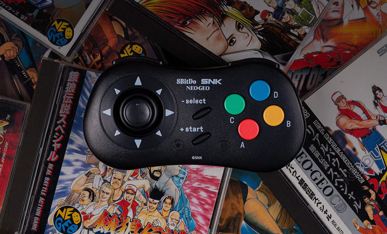 8Bitdo NEOGEO Wireless Controller for Windows, Android, and NEOGEO mini with Classic Click-Style Joystick - Officially L