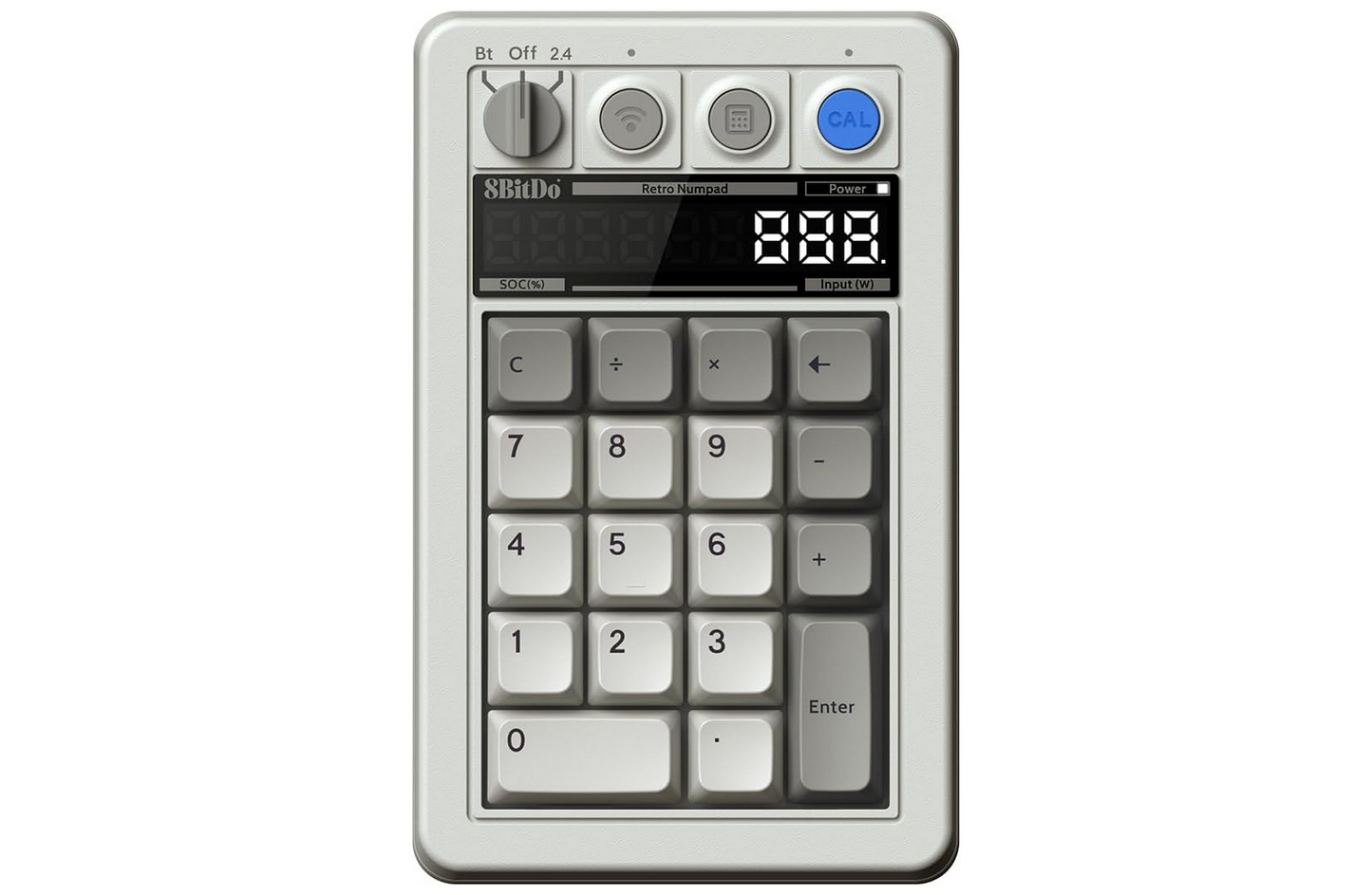 8BitDo Retro 18 Mechanical Numpad, Calculator, Bluetooth/2.4G/Wired Numpad for Windows and Android