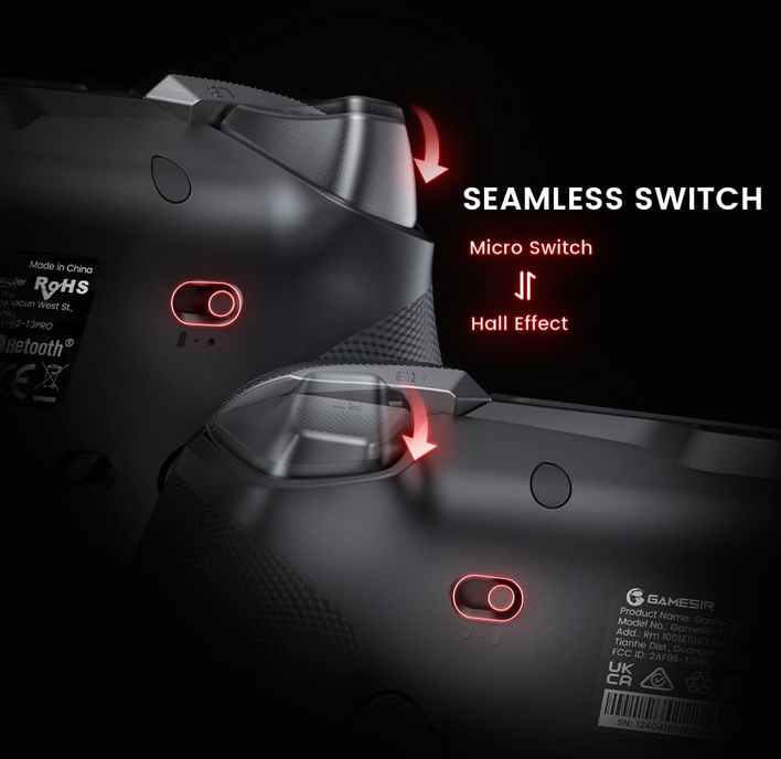 GameSir Tarantula Pro Wireless Controller for Switch/PC/iOS/Android with Charging Dock, Bluetooth 2.4G Wired Controller