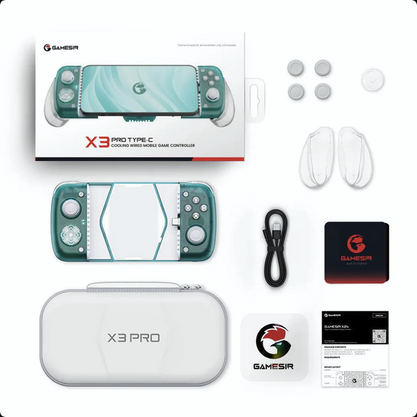 GameSir X3 Pro Stretchable Mobile Gamepad With Integrated Cooler for iPhone & Android