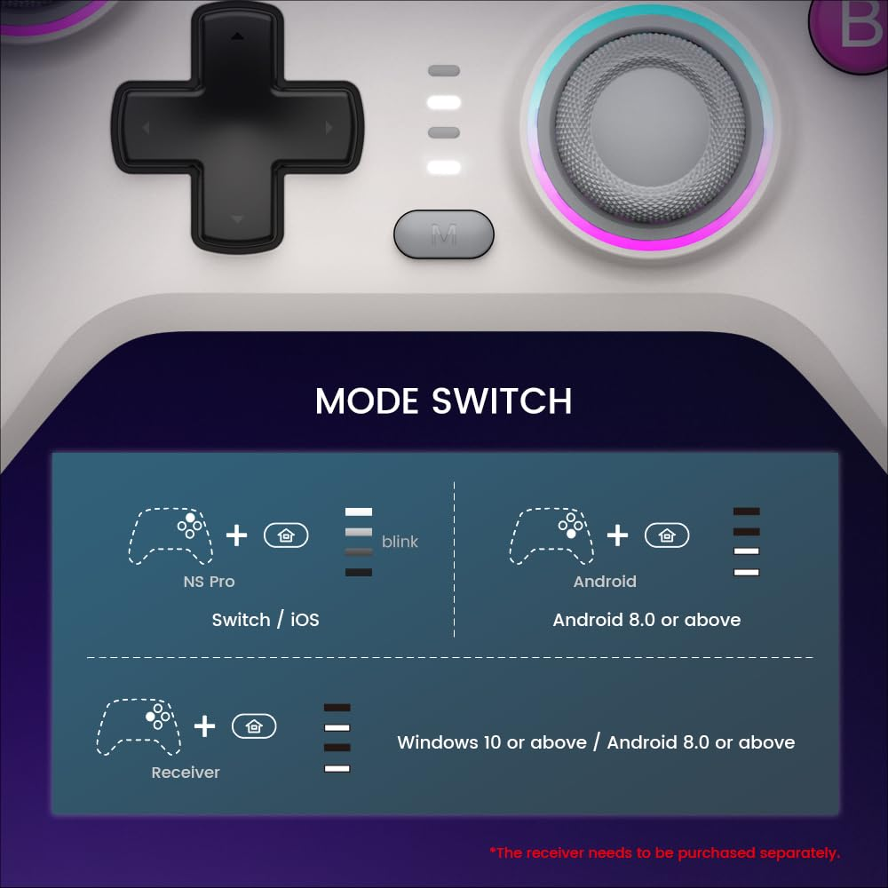GameSir Nova HD Rumble Switch Pro Controller, Android, iOS, PC, Steam